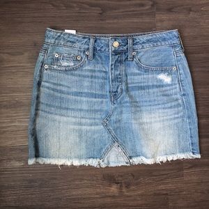 American Eagle Highrise Festival Denim Mini Skirt